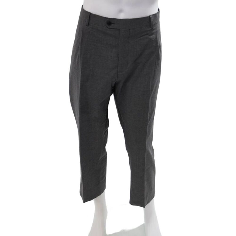Suit Supply Mens Dark Gray Cropped Dress Pants Wool Blend Size 48